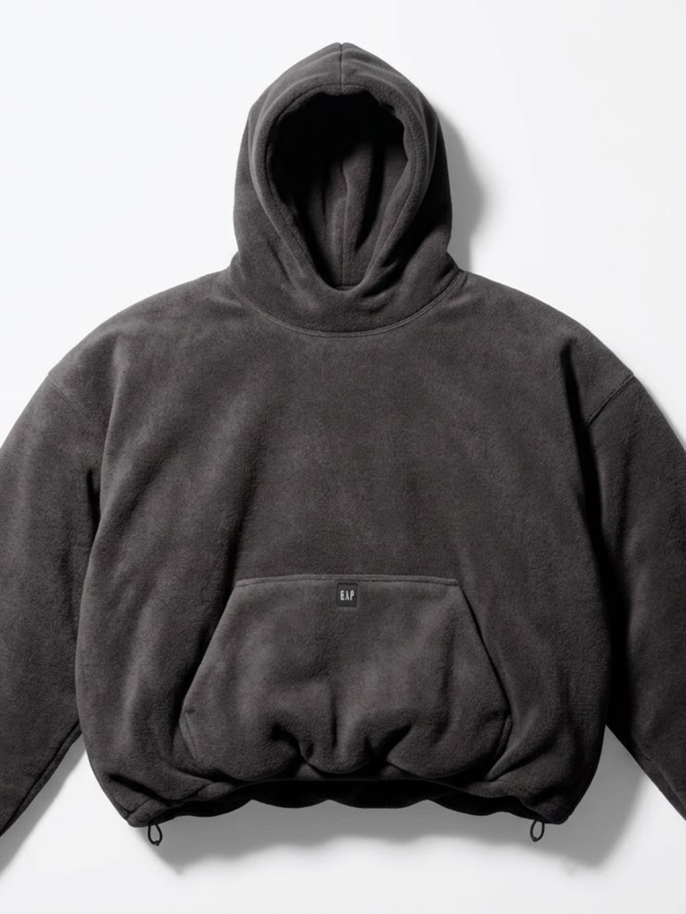 Yeezy Gap Engineered By Balenciaga Black Polar Fleece Padded Hoodie New Size M